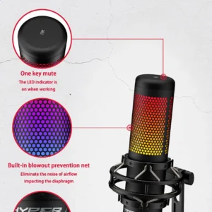 HyperX QuadCast S USB Microphone RGB Gaming Professional Microphone Used - image 5