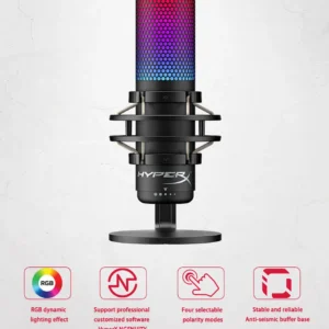HyperX QuadCast S USB Microphone RGB Gaming Professional Microphone Used - image 4