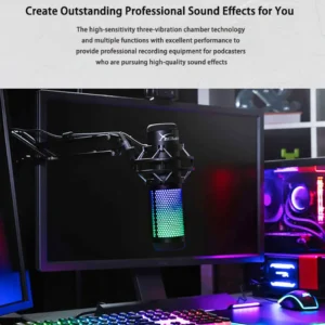 HyperX QuadCast S USB Microphone RGB Gaming Professional Microphone Used - image 3