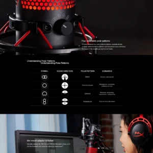 HyperX QuadCast Microphone USB Professional Streaming and Gaming Mic Used - image 4