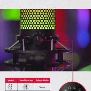 HyperX QuadCast S USB Microphone RGB Gaming Professional Microphone Used - image 8
