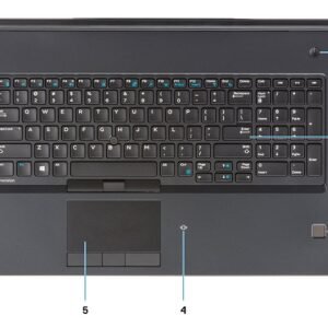 Dell Precision 17 7740 – Coffee Lake – 9th Gen Core i7 9850H Processor 16-GB 512-GB SSD 16-GB NVIDIA RTX 3000 GDDR6 GC 17.3″ Full HD 1080p WVA AG Display Backlit KB W10 Pro (Titan Grey, Used) - image 5