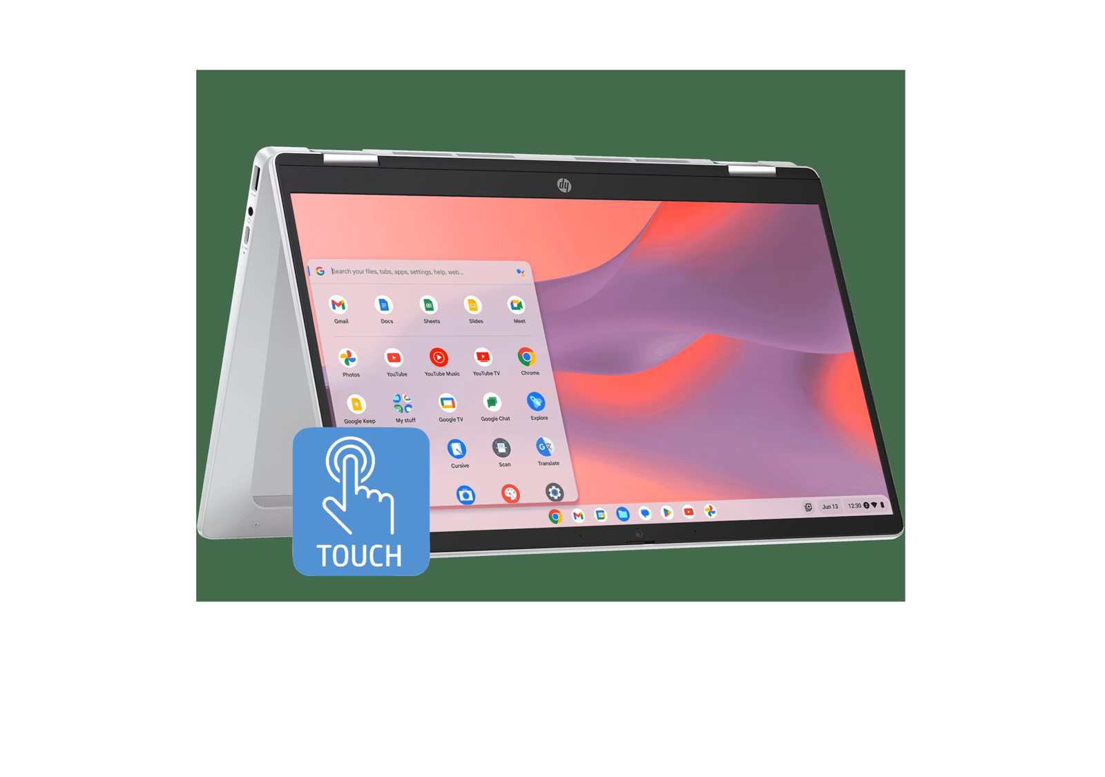 HP Chromebook x360 14-cd091nd – Intel Processor N100, 4GB RAM, 128GB SSD, 14″ Full HD Touchscreen Convertible Laptop (White, Open Box)