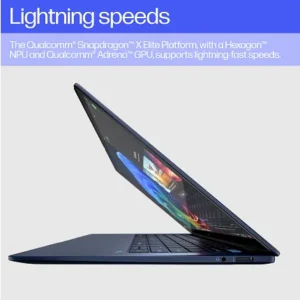 HP EliteBook Ultra G1Q Next Gen AI Notebook PC – Snapdragon X Elite X1E-78-100 Processor 32-GB LPDDR5x RAM 1-TB NVMe SSD Qualcomm Adreno Graphics 14″ 2.2K Touchscreen IPS Display Poly Studio Audio Backlit Keyboard Windows 11 Pro (Atmospheric Blue, Open Box) - image 4