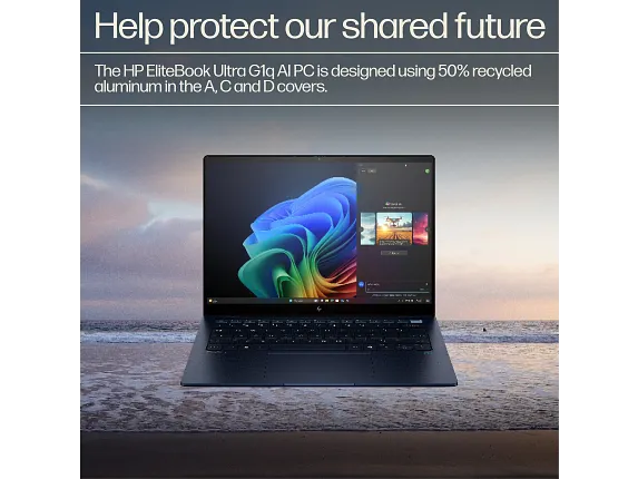 HP EliteBook Ultra G1Q Next Gen AI Notebook PC – Snapdragon X Elite X1E-78-100 Processor 32-GB LPDDR5x RAM 1-TB NVMe SSD Qualcomm Adreno Graphics 14″ 2.2K Touchscreen IPS Display Poly Studio Audio Backlit Keyboard Windows 11 Pro (Atmospheric Blue, Open Box) - Image 9